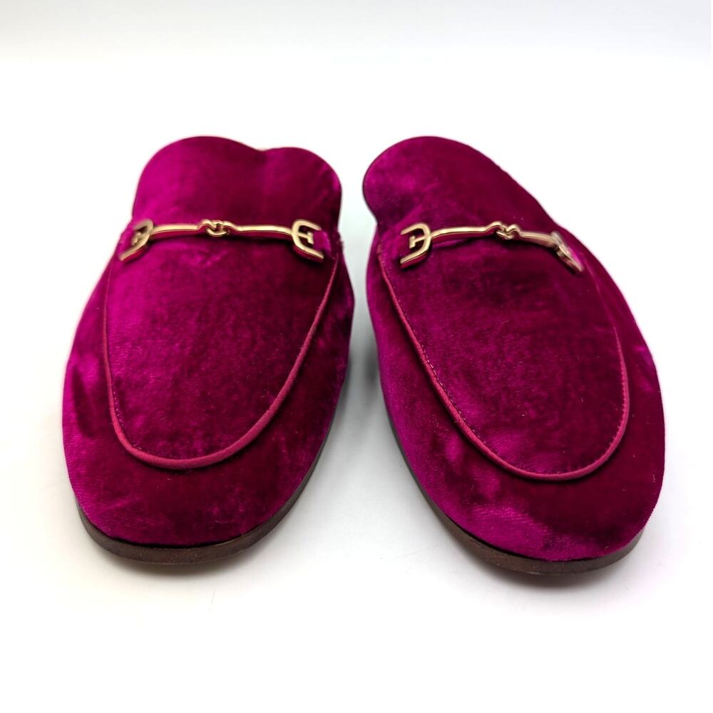 Sam Edelman Linnie Bit Mules Slip-On Women's Raspberry Velvet Size US9M EU40 - Picture 2 of 10